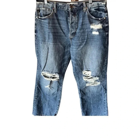 Kancan Medium Wash High Waist Boyfriend Jeans Size 15/31 - Picture 2 of 8